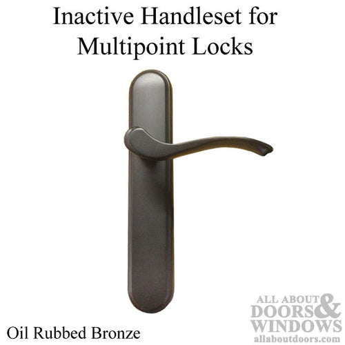 Inactive Handleset 400 Series Multipoint Lock Trim - Oil Rubbed Bronze - Inactive Handleset 400 Series Multipoint Lock Trim - Oil Rubbed Bronze