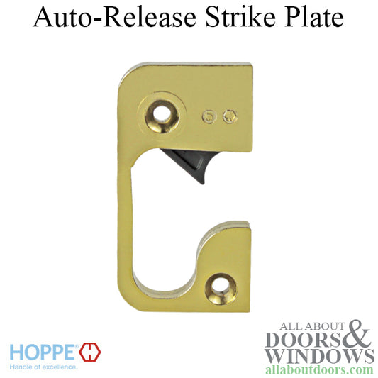 Strike Plate, RA6133, Auto-Release Roller, 1.30 x 2.40 -Brass Finished