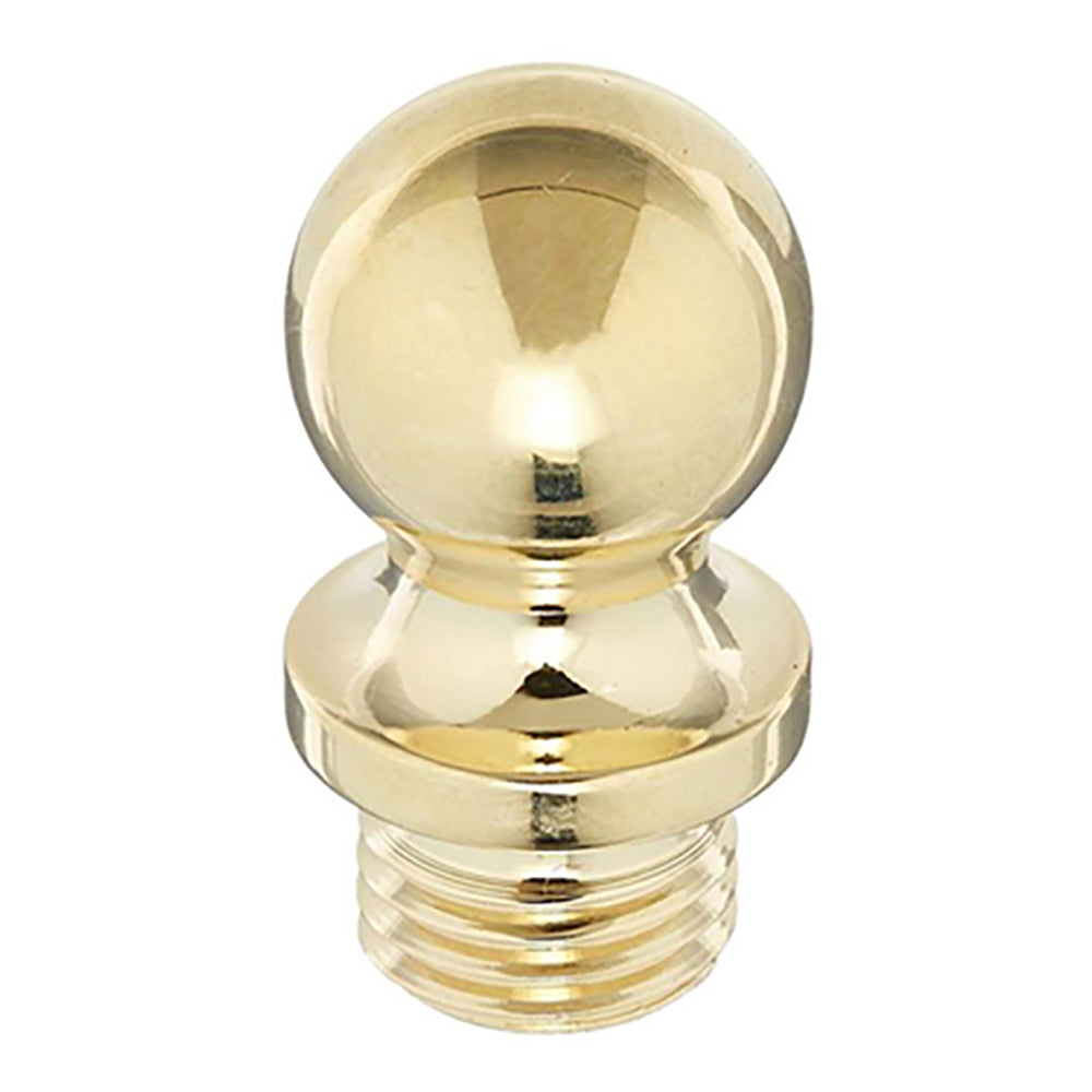 Baldwin Ball Tip Finial for Square Corner Hinge - Lifetime Polished Brass - Baldwin Ball Tip Finial for Square Corner Hinge - Lifetime Polished Brass