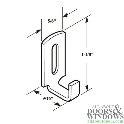 Diecast Latch Strike for Sliding Screen Door - Steel - Diecast Latch Strike for Sliding Screen Door - Steel