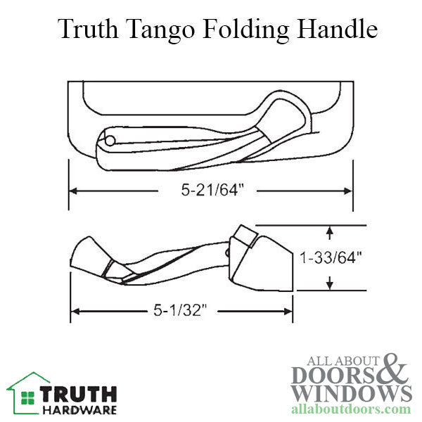 Truth Tango Folding Handle with Cover For Truth Encore Operator Right Hand - Truth Tango Folding Handle with Cover For Truth Encore Operator Right Hand