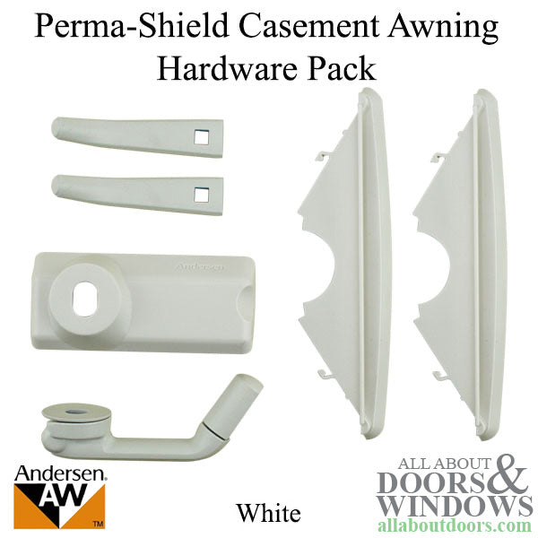 Perma-Shield Casement Awning Folding Hardware Pack in White - Perma-Shield Casement Awning Folding Hardware Pack in White