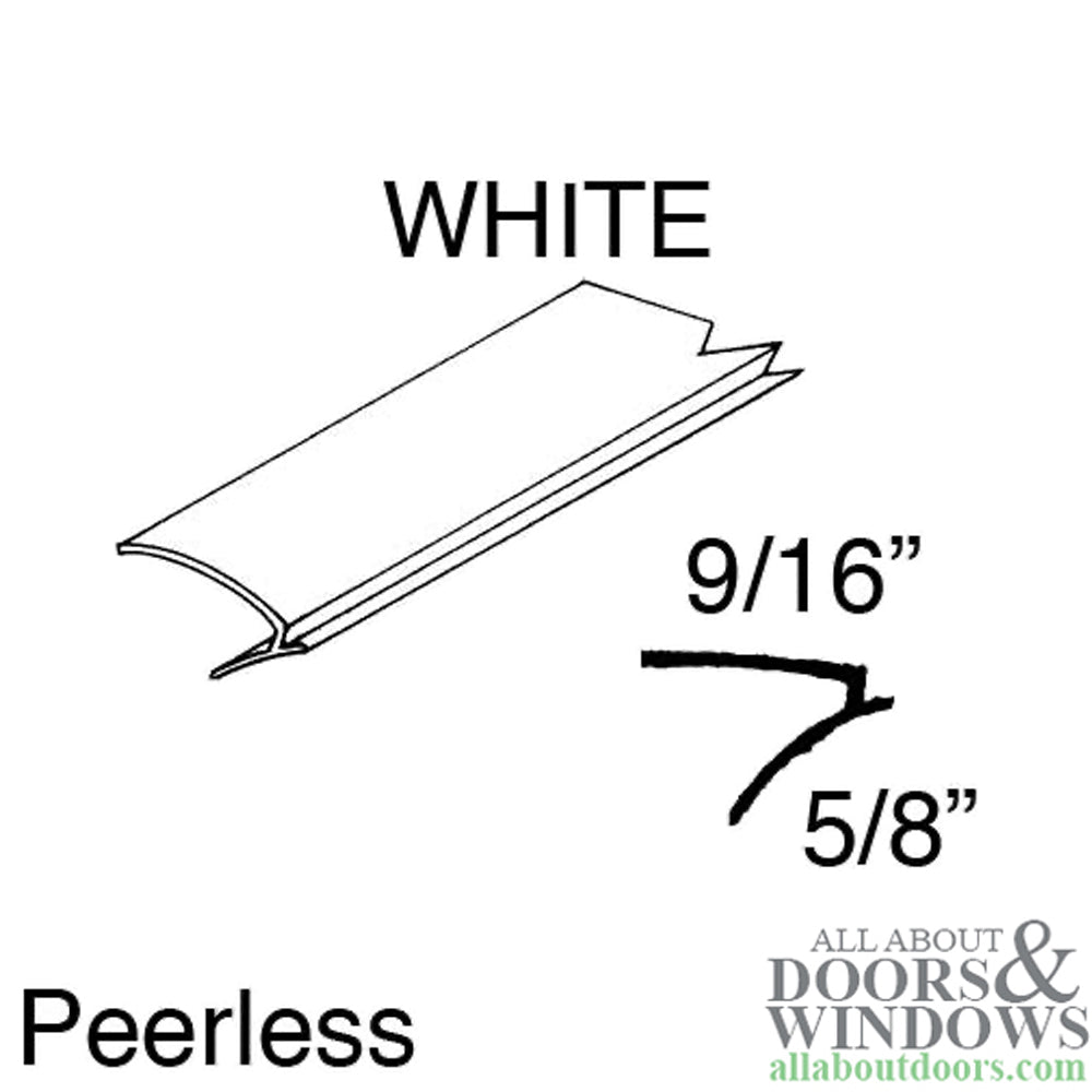 Glazing Bead, 3 Line Shape, Vinyl 8' White - Glazing Bead, 3 Line Shape, Vinyl 8' White