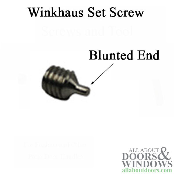 Winkhaus Set Screws and Tool - Winkhaus Set Screws and Tool