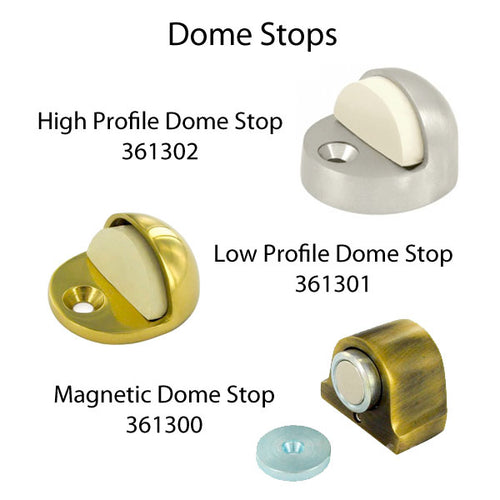 High Profile Dome Stop  - Choose Finish - High Profile Dome Stop  - Choose Finish