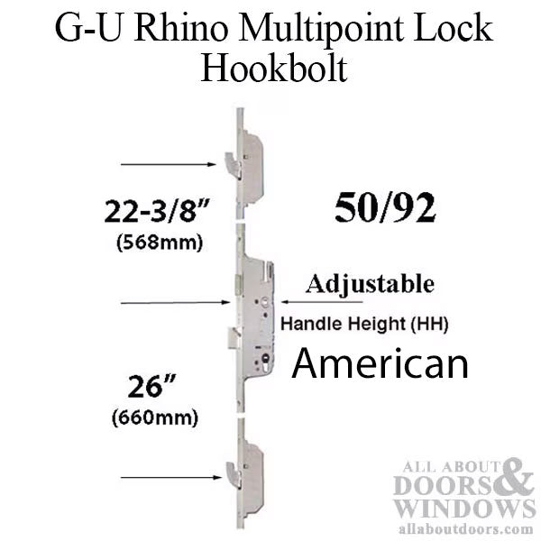 Rhino Active 50/92 Europa, 3 Point Hook / Shootbolt Opt - Silver Ferguard - Rhino Active 50/92 Europa, 3 Point Hook / Shootbolt Opt - Silver Ferguard