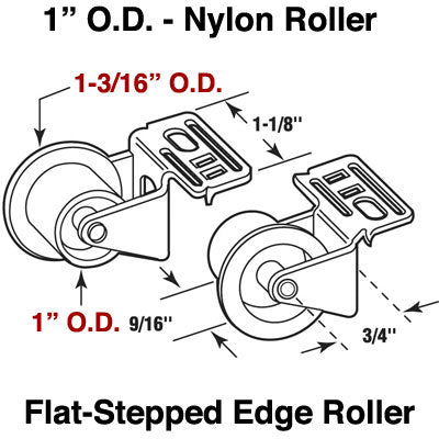 ROLLER, DRAWER GUIDE, L & R Pairs, 1-3/16 inch - ROLLER, DRAWER GUIDE, L & R Pairs, 1-3/16 inch