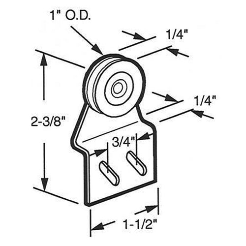 Top Hung Roller Assembly with 1 Inch Wheel for Sliding Screen Door - Top Hung Roller Assembly with 1 Inch Wheel for Sliding Screen Door