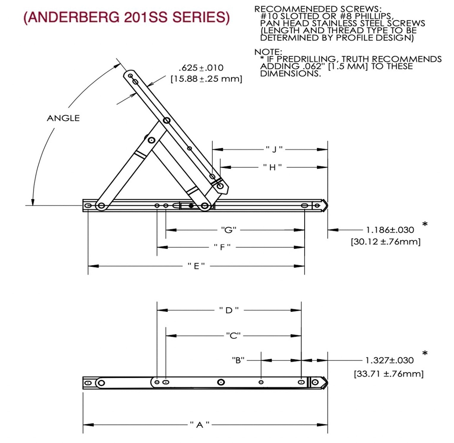 Standard Duty 4 Bar Hinge 11/16 x 10 w/ Stop - Standard Duty 4 Bar Hinge 11/16 x 10 w/ Stop