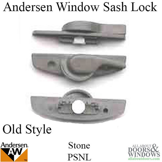 Andersen Sash Lock- PSNL Old style 1994 , not flush - Stone - DISCONTINUED