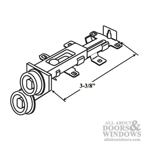 Cox 21-702 Panel Jacket, Snap-in 2 Wheel Top Roller Assembly - Cox 21-702 Panel Jacket, Snap-in 2 Wheel Top Roller Assembly