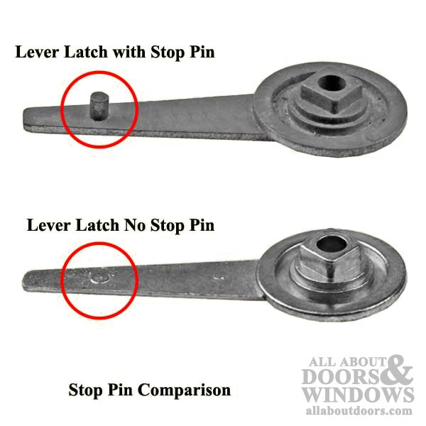 Lever Latch with Stop Pin for Sliding Screen Door - Aluminum - Lever Latch with Stop Pin for Sliding Screen Door - Aluminum