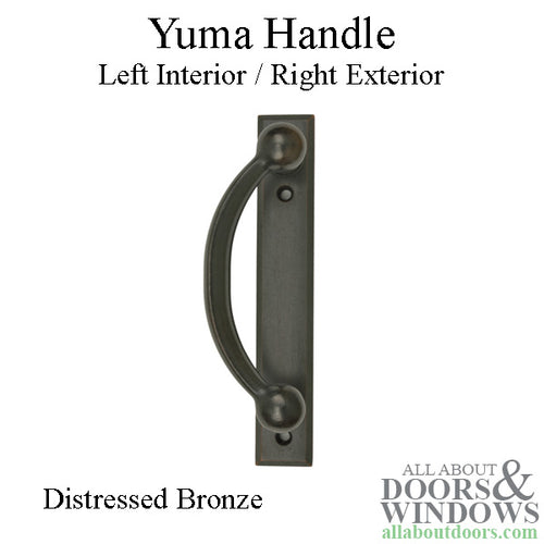 Andersen Yuma Gliding Door Handle - Left Interior/Right Exterior - Distressed Bronze - Andersen Yuma Gliding Door Handle - Left Interior/Right Exterior - Distressed Bronze