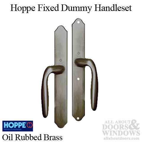 HOPPE HLS 9000 Sliding Door Handle Set with Verona Lever Fixed Dummy Oil Rubbed Brass
