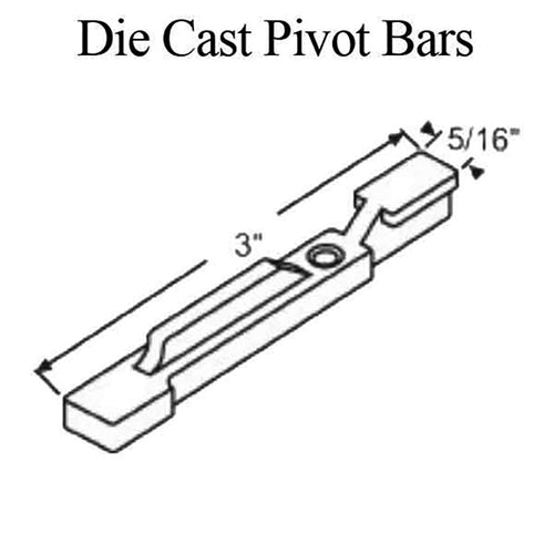 Die Cast, 1 hole Pivots - Left and Right Hand Pair - Die Cast, 1 hole Pivots - Left and Right Hand Pair