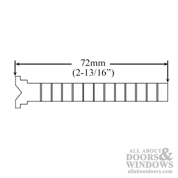 G-U / Ferco 72mm Length Tailpiece - Thumb-turn Side - G-U / Ferco 72mm Length Tailpiece - Thumb-turn Side