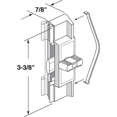 Pull and Lock - Vinyl and Aluminum Sash Hardware, Diecast - Black - Pull and Lock - Vinyl and Aluminum Sash Hardware, Diecast - Black