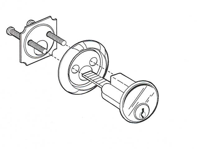 Rim Cylinder, 6 pin Brass Schlage SC4 Lock- 10B Bronze - Rim Cylinder, 6 pin Brass Schlage SC4 Lock- 10B Bronze