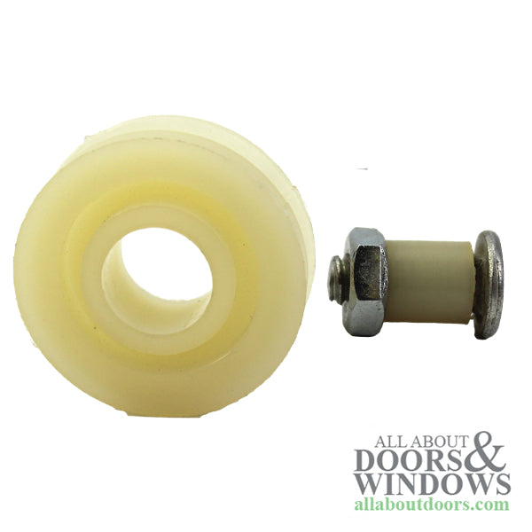 Bottom Mount Roller Assembly with 1 Inch Nylon Wheel Diameter for Sliding Screen Doors - Bottom Mount Roller Assembly with 1 Inch Nylon Wheel Diameter for Sliding Screen Doors