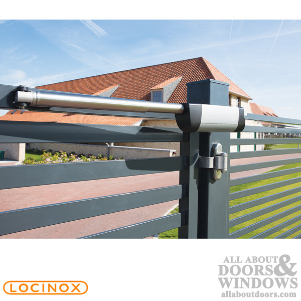 Locinox Samson Hydraulic Gate Closer for Large 3-6.5 Ft Gates up to 330 Pounds - Silver - Locinox Samson Hydraulic Gate Closer for Large 3-6.5 Ft Gates up to 330 Pounds - Silver