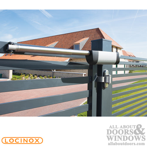 Locinox Samson Hydraulic Gate Closer for Large 3-6.5 Ft Gates up to 330 Pounds - Silver - Locinox Samson Hydraulic Gate Closer for Large 3-6.5 Ft Gates up to 330 Pounds - Silver