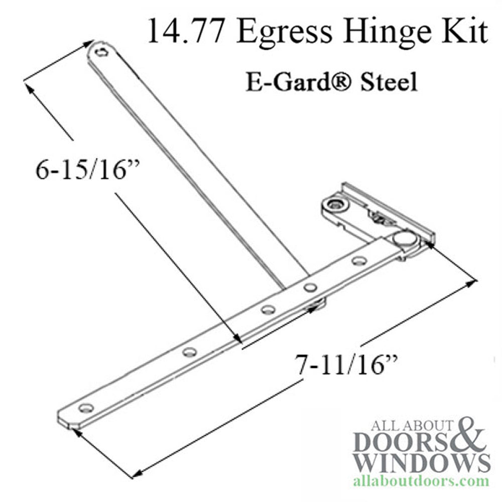 Truth 14.77 series Egress Casement window hinge & arm kit  2-9/32