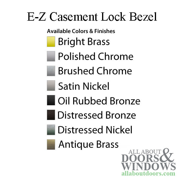 Andersen E-Z Casement Lock Bezel - Brushed/Satin Nickel - Andersen E-Z Casement Lock Bezel - Brushed/Satin Nickel