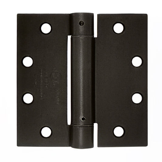 Spring Hinge 4.5 x 4.5 x Square Corners, UL Listed, Deltana Single Action
