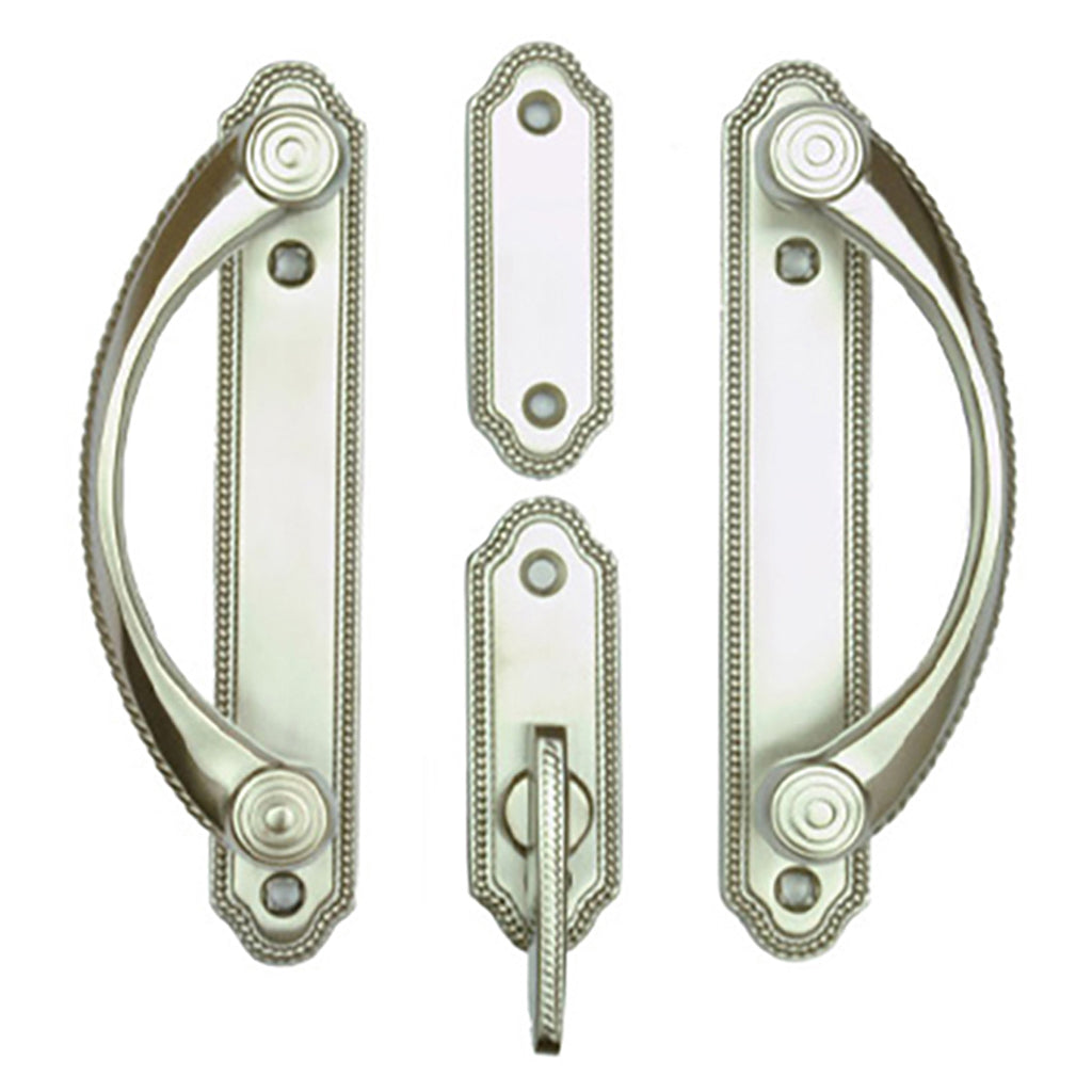 Andersen Whitmore 2-Panel Gliding Door Interior/Exterior Trim Hardware - Satin Nickel - Andersen Whitmore 2-Panel Gliding Door Interior/Exterior Trim Hardware - Satin Nickel