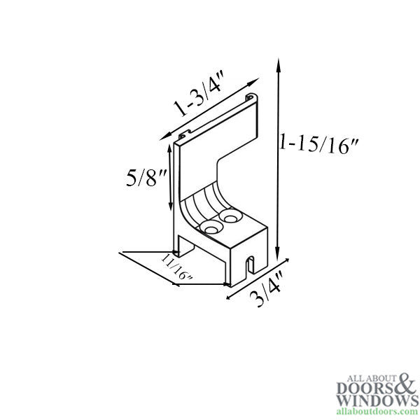 Andersen Frenchwood Gliding Doors - Cassette Retainer - Insect Screen Retractable - RH - Andersen Frenchwood Gliding Doors - Cassette Retainer - Insect Screen Retractable - RH