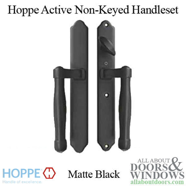 HOPPE HLS 9000 Sliding Door Handle Set Active Non-Keyed Outside Matte Black - HOPPE HLS 9000 Sliding Door Handle Set Active Non-Keyed Outside Matte Black