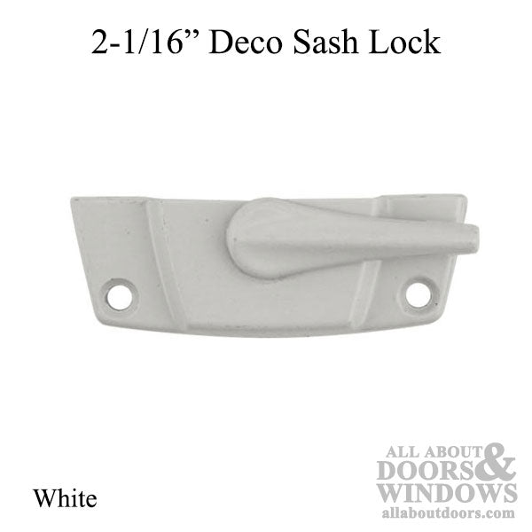 Deco Sash Lock - White - 2-1/16