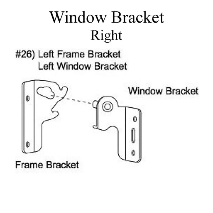 Weather Shield  Visions 2000 Basement window Top Frame Bracket, RH - Weather Shield  Visions 2000 Basement window Top Frame Bracket, RH