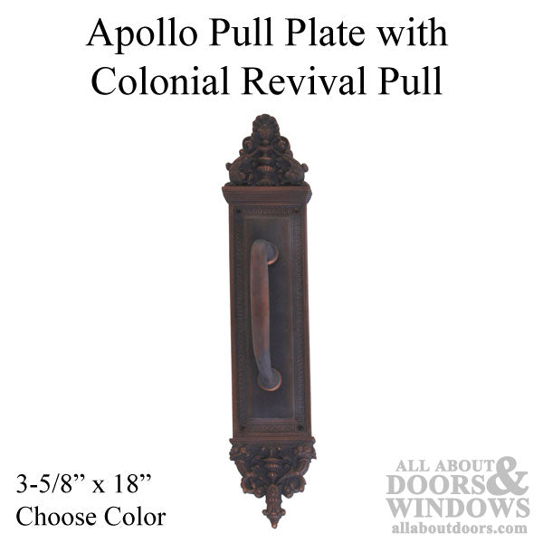 Apollo Pull Plate with Colonial Revival Pull 3-5/8