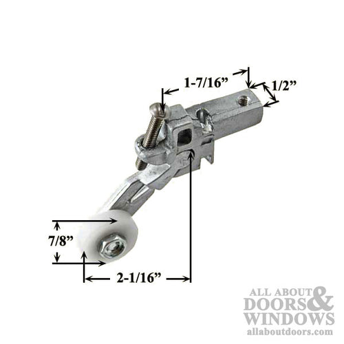 Bypass Roller for Closet Door - Left and Right Hand Set - Bypass Roller for Closet Door - Left and Right Hand Set