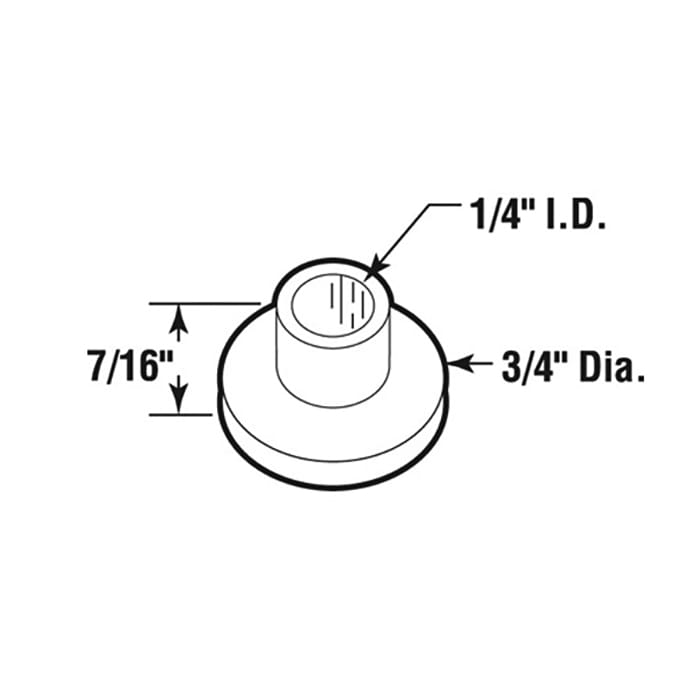 Pin Cap / Guide, 1/4 I.D., Nylon Replacement - Each - Pin Cap / Guide, 1/4 I.D., Nylon Replacement - Each