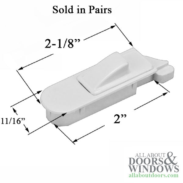 Tilt Latch, Slide on / Snap In  2-1/16