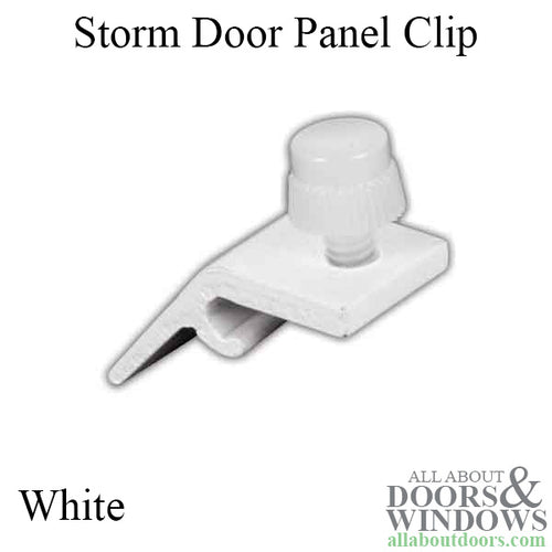 Storm Door Panel Clip, 7/16 offset - White - 25 pack - Storm Door Panel Clip, 7/16 offset - White - 25 pack