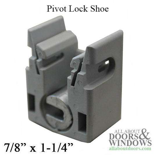 Pivot Lock Shoe, 1-1/4" Wide, 7/8" Thick - Choose Brake PadColor