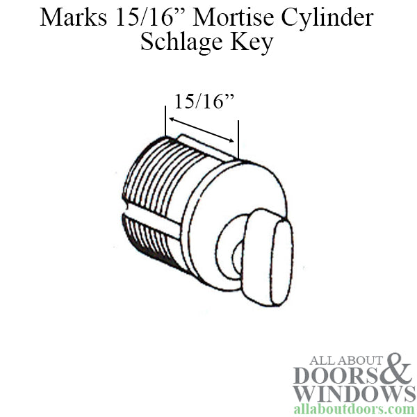 Marks Mortise Cylinder Threaed Door Lock Schlage Key - Marks Mortise Cylinder Threaed Door Lock Schlage Key
