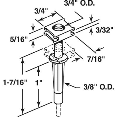 Alliance Square Guide, top Pivot, Wood bi-fold door - Sold Each - Alliance Square Guide, top Pivot, Wood bi-fold door - Sold Each