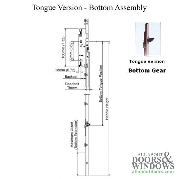 16mm Manual Gear, 35/92, Tongue @ 24.41