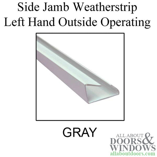 Andersen Left Hand Outside Operating Side Jamb Weatherstrip - 6' 8" Gliding Door - Gray