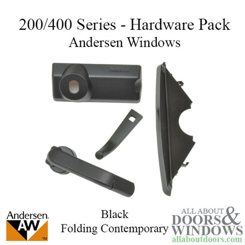 Andersen Casement Window - 200/400 Series - Hardware Pack - Folding Contemporary - Black - Andersen Casement Window - 200/400 Series - Hardware Pack - Folding Contemporary - Black