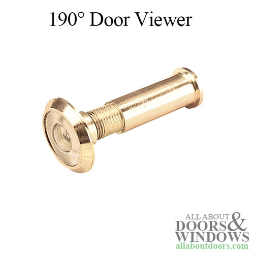 Door Viewer - 190 Degree - Polished Brass - Door Viewer - 190 Degree - Polished Brass