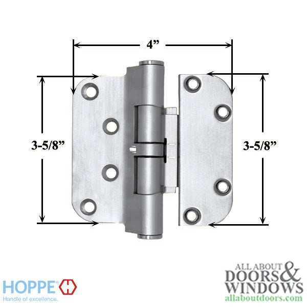 Hoppe Set Hinge, F41-R, 2009 LHI/RHO Brushed Chrome - Hoppe Set Hinge, F41-R, 2009 LHI/RHO Brushed Chrome