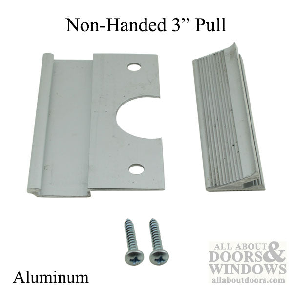 Non-Handed 3 Inch Pull for Sliding Screen Door - Aluminum - Non-Handed 3 Inch Pull for Sliding Screen Door - Aluminum