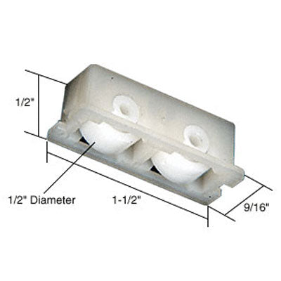 Roller Assembly (Flat) - Sliding Windows, Nylon - Roller Assembly (Flat) - Sliding Windows, Nylon