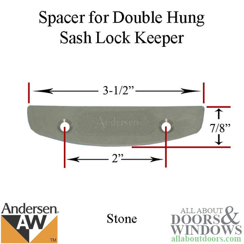 Andersen Sash Lock Shim/Spacer, Perma-Shield Narroline Window - Stone - Andersen Sash Lock Shim/Spacer, Perma-Shield Narroline Window - Stone