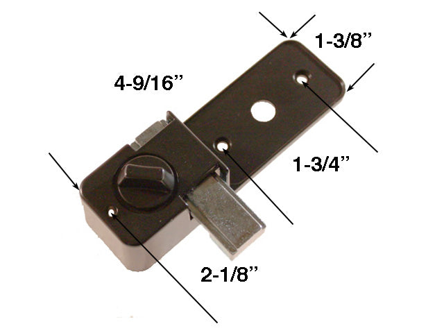 Inside Locking Deadbolt, used with 358 & 359 handles - Choose Color - Inside Locking Deadbolt, used with 358 & 359 handles - Choose Color